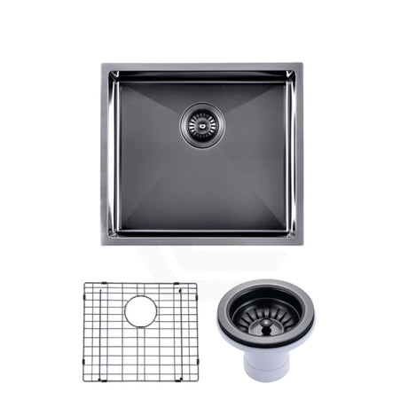 500X440X230Mm Brushed Gunmetal / Black 1.2Mm Handmade Single Bowl Kitchen Sink Top/undermount