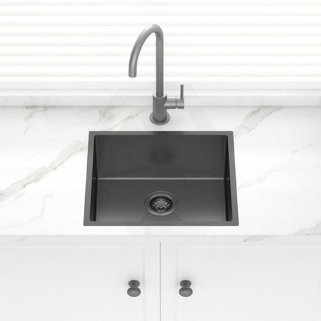 Stainless Steel Kitchen Sink 510mm Brushed Gunmetal