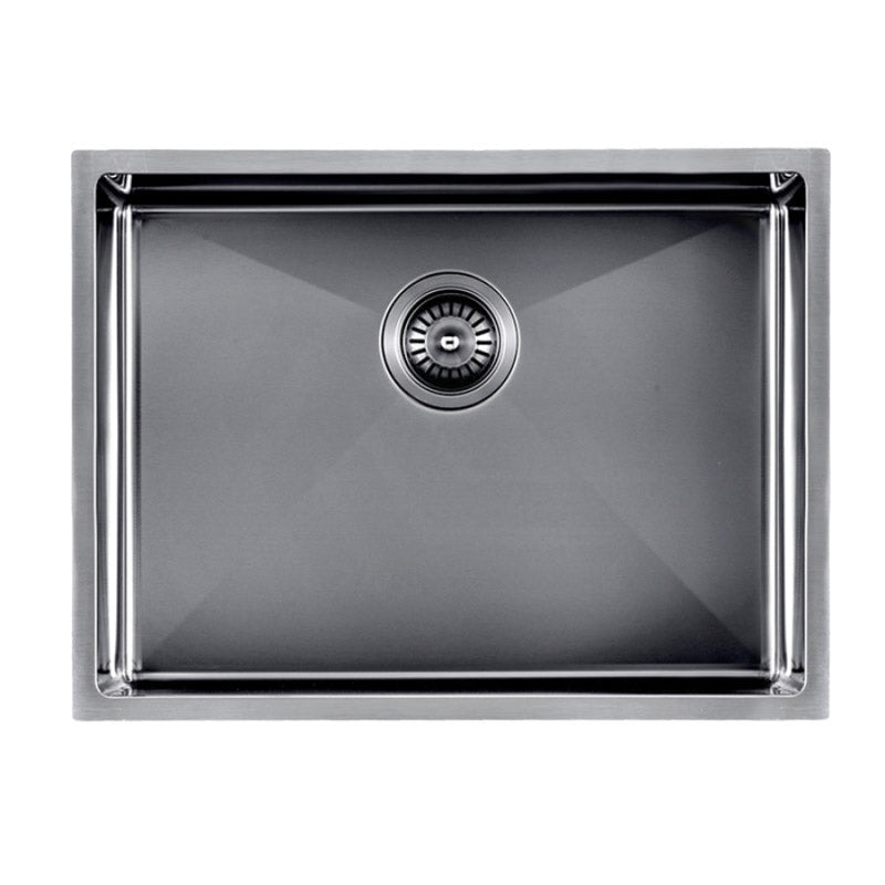 600X450X300Mm Brushed Gunmetal / Black Pvd Kitchen Sink Single Bowl Top/undermount