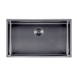 762X457X254Mm Brushed Gunmetal / Black Pvd Single Bowl Kitchen Sink Top/undermount