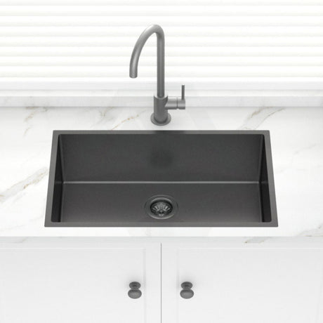 Stainless Steel Kitchen Sink 762mm Brushed Gunmetal