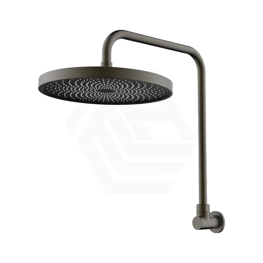 M#4(Gunmetal Grey) Linkware 260Mm Gabe Gooseneck Shower Head With Arm Gunmetal Grey Heads