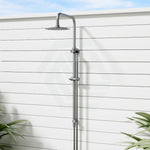 M#2(Gunmetal Grey) Linkware Elle Outdoor 316 Gun Metal Twin Shower On Rail Showers