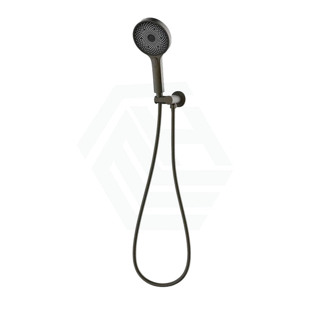 M#4(Gunmetal Grey) Linkware Gabe Hand Shower With Wall Bracket Round Handheld Showers