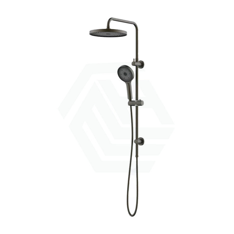 M#4(Gunmetal Grey) Linkware Gabe Twin Shower On Rail Gunmetal Grey Showers