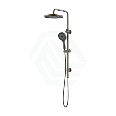 M#2(Gunmetal Grey) Linkware Gabe Twin Shower On Rail ¨C Gunmetal Grey Showers