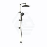 M#4(Gunmetal Grey) Linkware Gabe Twin Shower On Rail Gunmetal Grey Showers