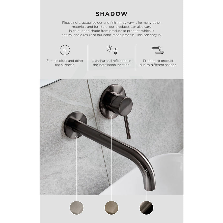 M#3(Gunmetal Grey) Meir 300Mm Round Ceiling Shower Arm Shadow Gunmetal Solid Brass Grey Arms