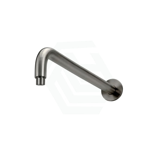 M#3(Gunmetal Grey) Meir 400Mm Round Wall Mounted Shower Curved Arm Pvd Shadow Gunmetal Solid Brass