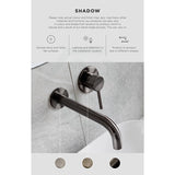 M#3(Gunmetal Grey) Meir 400Mm Round Wall Mounted Shower Curved Arm Pvd Shadow Gunmetal Solid Brass