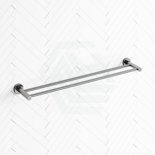 M#3(Gunmetal Grey) Meir 600Mm Round Solid Brass Shadow Double Towel Rail Rails