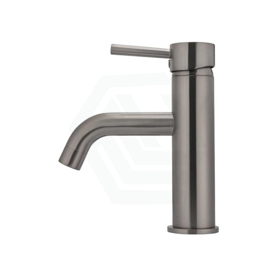 M#3(Gunmetal Grey) Meir Round Curved Basin Mixer Solid Brass Gunmetal Grey Short Mixers