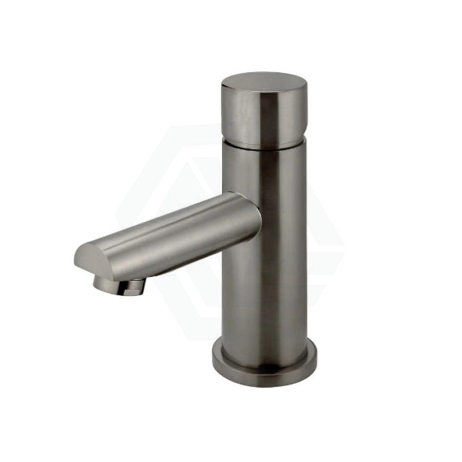 Meir Round Pinless Basin Mixer Pvd Shadow Short Mixers