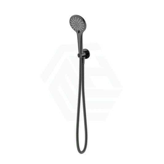 M#3(Gunmetal Grey) Meir Round Three Function Hand Shower On Fixed Bracket Pvd Shadow Handheld Sets