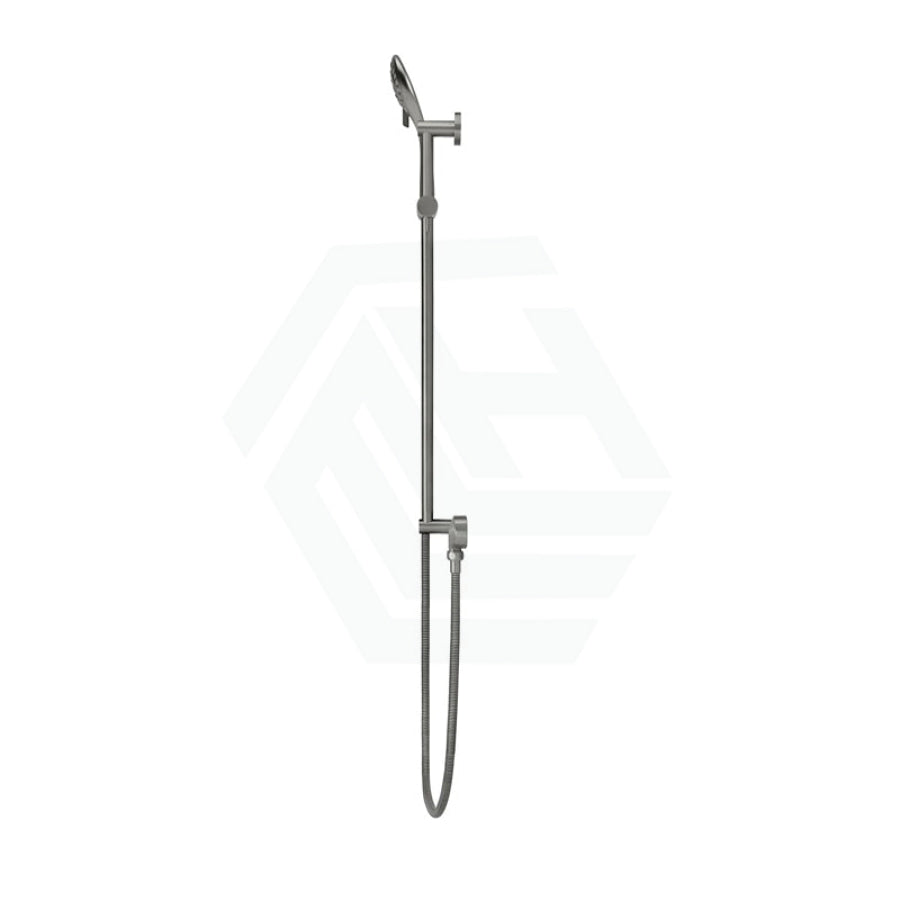 M#6(Gunmetal Grey) Meir Round Three Function Hand Shower On Rail Column Pvd Shadow With Handheld