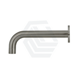 M#6(Gunmetal Grey) Meir Universal Solid Brass Round Curved Spout Pvd Shadow Gunmetal Grey Wall