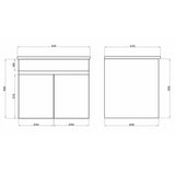 600-1500mm Bathroom MDF Floating Vanity Wall Hung Gloss White Cabinet Only