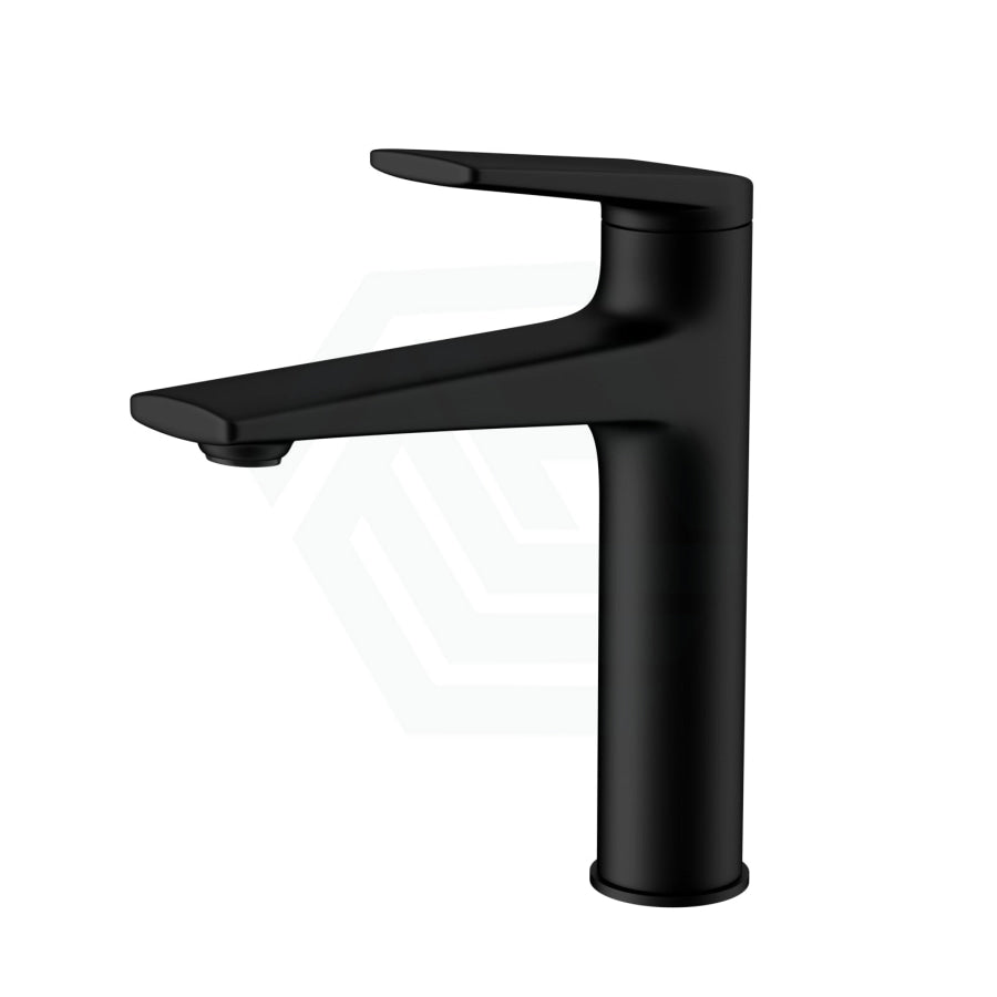 Matt Black Basin Mixer Tap Bathroom Vanity Solid Brass Short Mixers