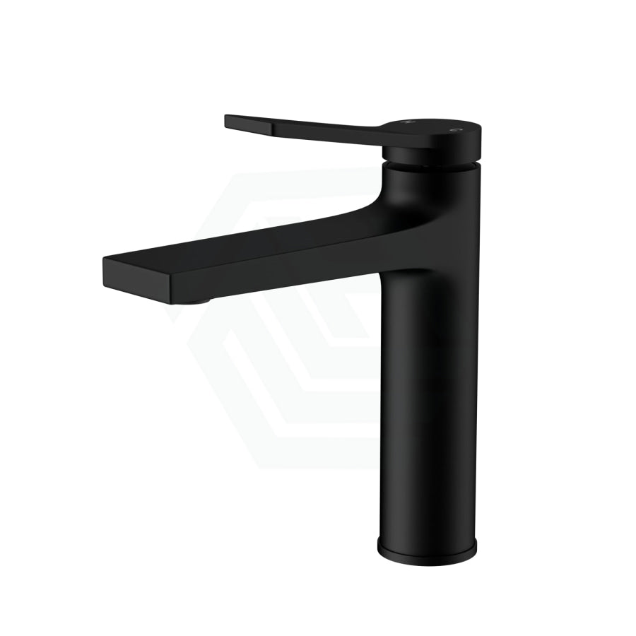 Matt Black Brass Short Basin Mixer Tap For Bathroom Vanity Mixers