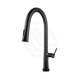 Matt Black Round Kitchen Sink Mixer Tap 360 Swivel And Pull Out For Mixers