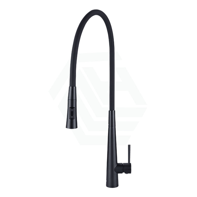 Brass Flexible Rubber Spout Swivel Kitchen Mixer Black