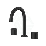 Matt Black Solid Brass Tap Set Hob Mounted For Basin Bath/Basin Sets