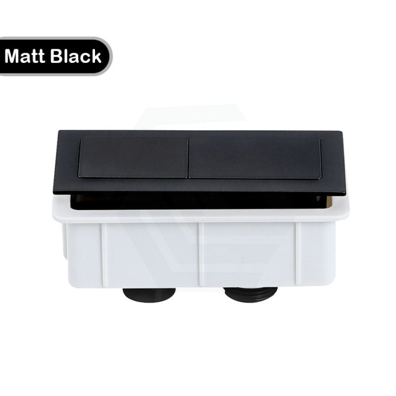 Toilet Press Button Square Dual Flush Matt Black