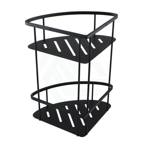 2 Tier Shower Caddy Shelf Stainless Steel Matt Black