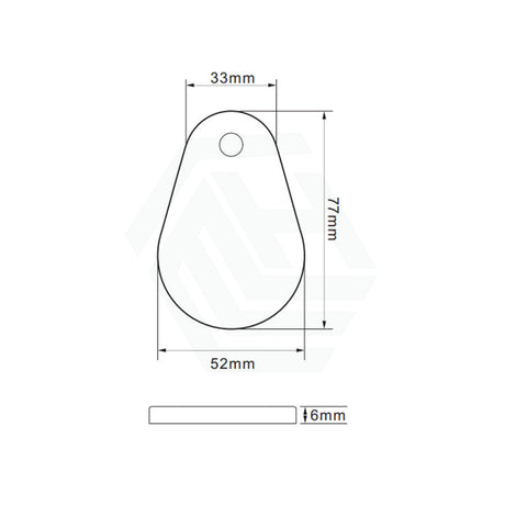 Matt White 52X77Mm Hinge Covers For Toilet 6Mm Thick Accessories