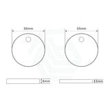 Matt White 55Mm Round Hinge Covers For Toilet 5.5/8Mm Thickness Accessories