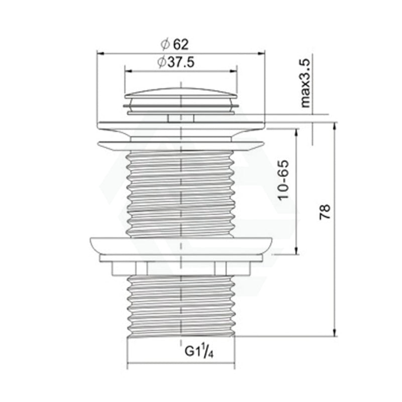 Matt White Ceramic Pop Up Waste 32Mm No Overflow