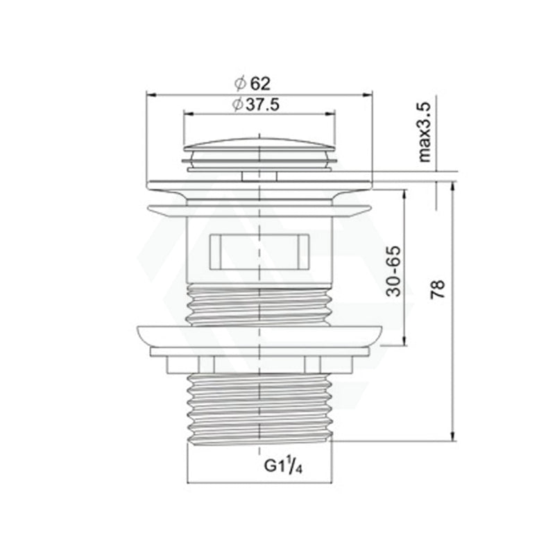 Matt White Ceramic Pop Up Waste 32Mm With Overflow