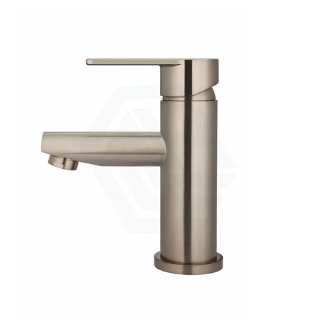 Meir Round Paddle Short Basin Mixer Champagne Mixers