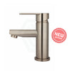 Meir Round Paddle Short Basin Mixer Champagne Mixers