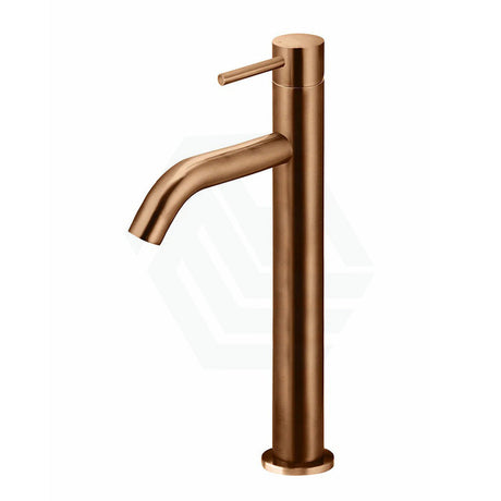 Meir Piccola Lustre Bronze Tall Basin Mixer Tap With 130Mm Spout Solid Brass Mixers