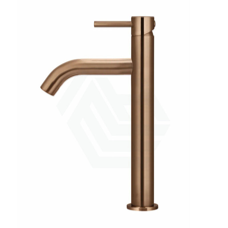 Meir Piccola Lustre Bronze Tall Basin Mixer Tap With 130Mm Spout Solid Brass Mixers