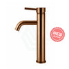 Meir Round Pin Curved Tall Basin Mixer Pvd Lustre Bronze Mixers