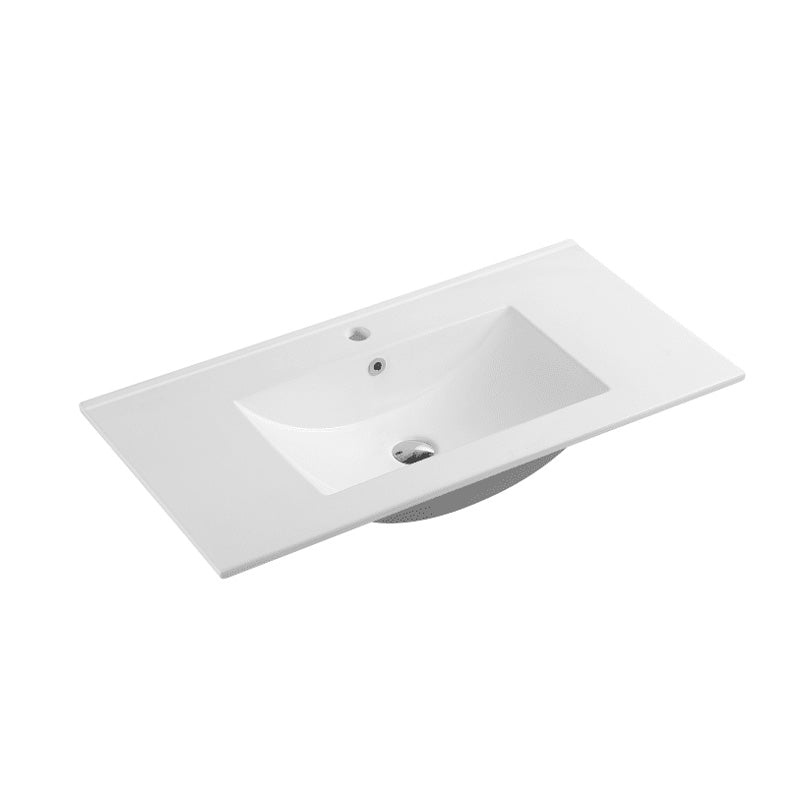 910x470x180mm Ceramic Top for Bathroom Vanity Single Bowl Gloss White