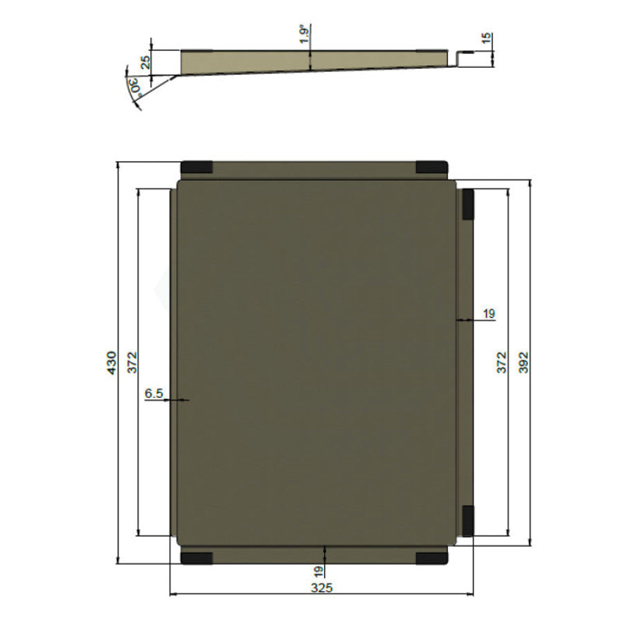 430X325X25Mm Meir Lavello Stainless Steel Dish Draining Tray For Kitchen Sink Variant Colour