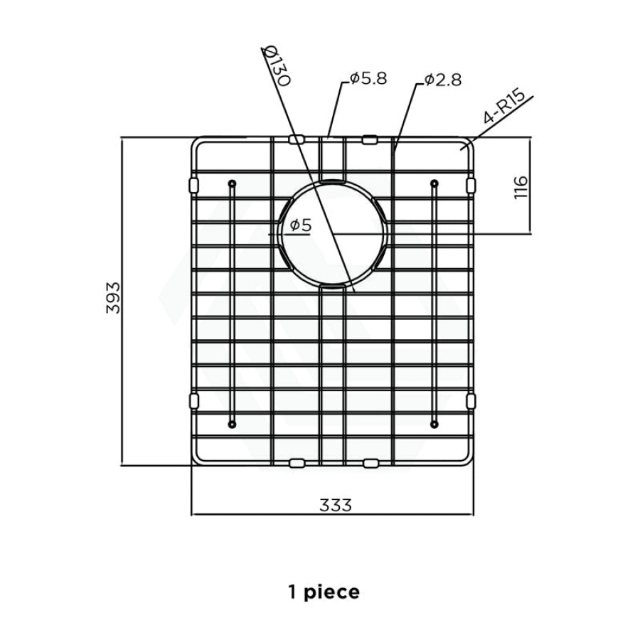 333X393Mm Meir Lavello Stainless Steel Protection Grid For Mksp-S380440 Variant Colour Available