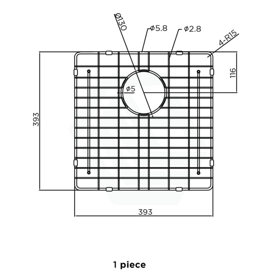 393x393mm Meir Lavello Stainless Steel Protection Grid for MKSP-S450450 Variant Colour Available