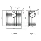 393 & 193mm Meir Lavello Stainless Steel Protection Grid for MKSP-D670440 (2 Pieces) Variant Colour Available