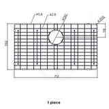 712x392mm Meir Lavello Stainless Steel Protection Grid for MKSP-S760440 Variant Colour Available