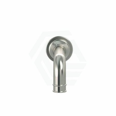 N#3(Nickel) Meir Harrington Round Curved Wall Spout Brushed Nickel