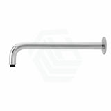 Meir 400Mm Round Wall Mounted Shower Curved Arm Polished Chrome Solid Brass Arms