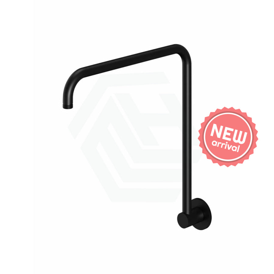 Meir Round Gooseneck High Rise Shower Arm Matt Black