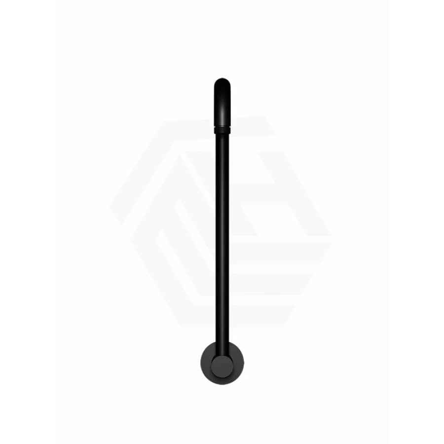 Meir Round Gooseneck High Rise Shower Arm Matt Black