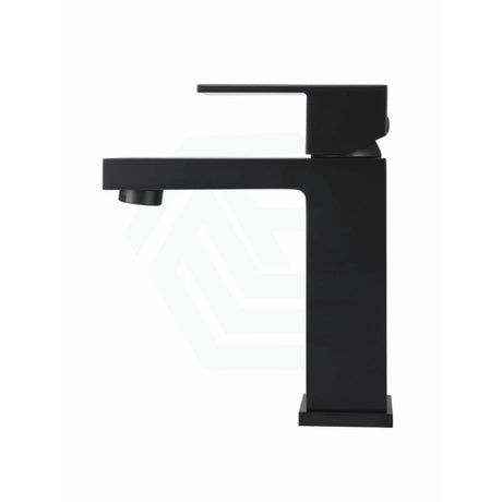 Meir Square Short Basin Mixer Solid Brass Matt Black