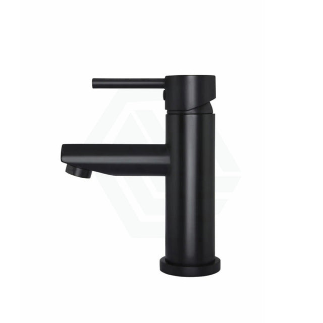 Meir Round Short Basin Mixer Matt Black Mixers