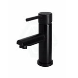 Meir Round Short Basin Mixer Matt Black Mixers